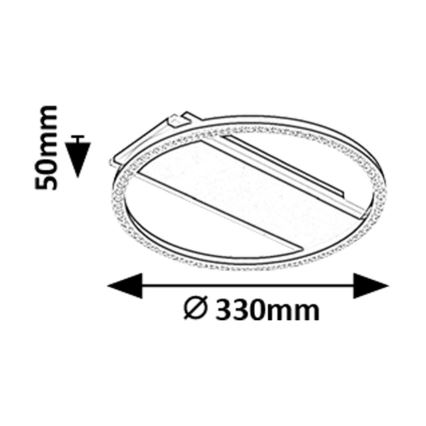 Rabalux - Φωτιστικό οροφής LED/24W/230V 3000K διάμ. 33 εκ.