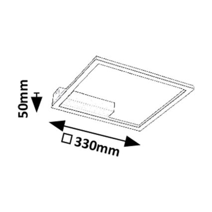 Rabalux - Φωτιστικό οροφής LED/24W/230V 3000K 33x33 cm
