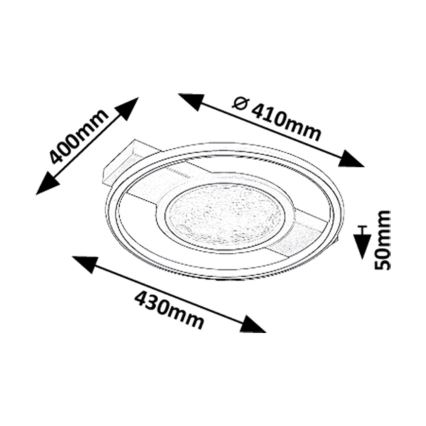 Rabalux - Φωτιστικό οροφής LED LED/50W/230V 3000K