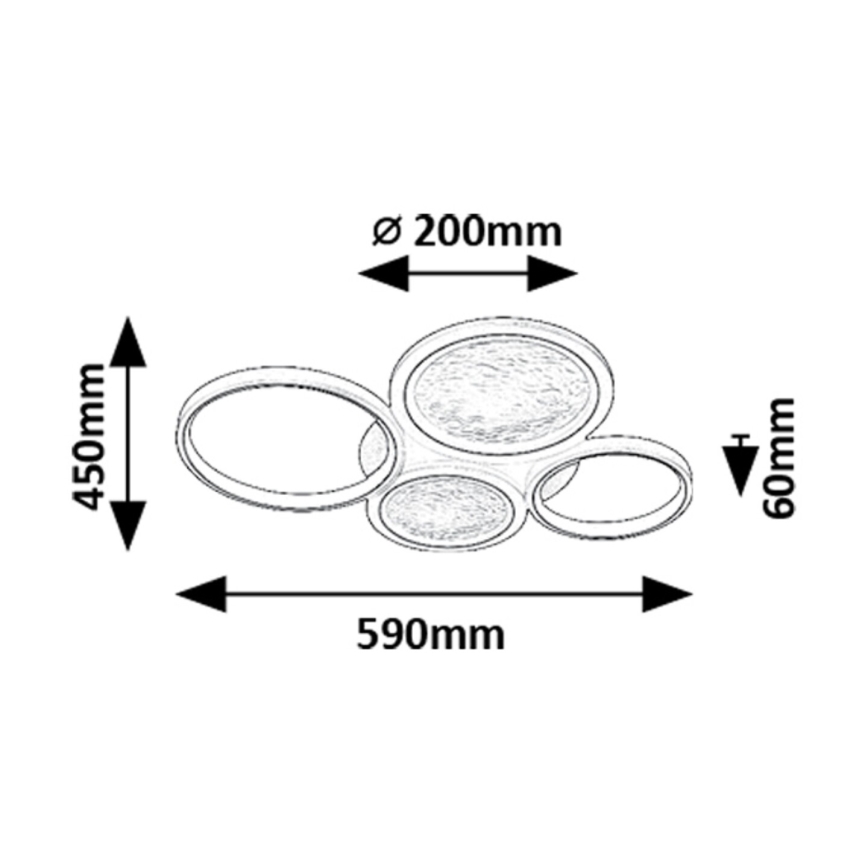 Rabalux - LED Dimmable φωτιστικό οροφής LED/40W/230V 3000-6500K + τηλεχειριστήριο