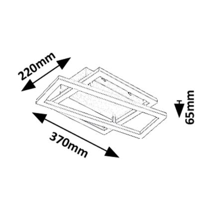 Rabalux - Φωτιστικό οροφής LED 24W/230V 3000K 22x37 cm