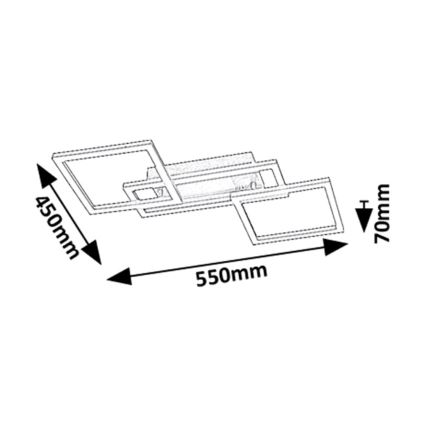Rabalux - LED Dimmable φωτιστικό οροφής LED/40W/230V 3000-6500K + τηλεχειριστήριο