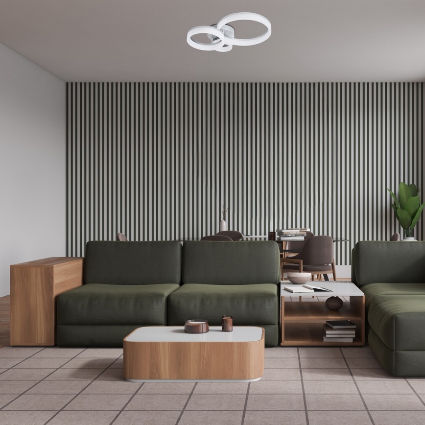 Rabalux - Φωτιστικό οροφής LED LED/24W/230V 3000/4000/6500K 38x51 cm ματ χρώμιο