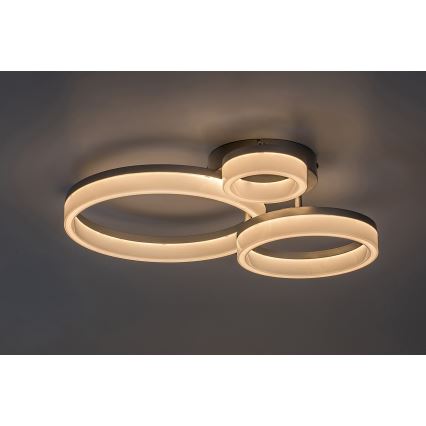 Rabalux - LED φωτιστικό οροφής LED/24W/230V 3000/4000/6500K 38x51 cm ματ χρώμιο