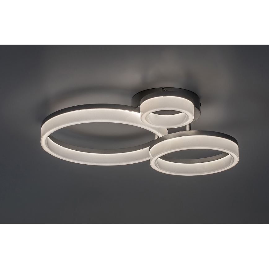 Rabalux - LED φωτιστικό οροφής LED/24W/230V 3000/4000/6500K 38x51 cm ματ χρώμιο
