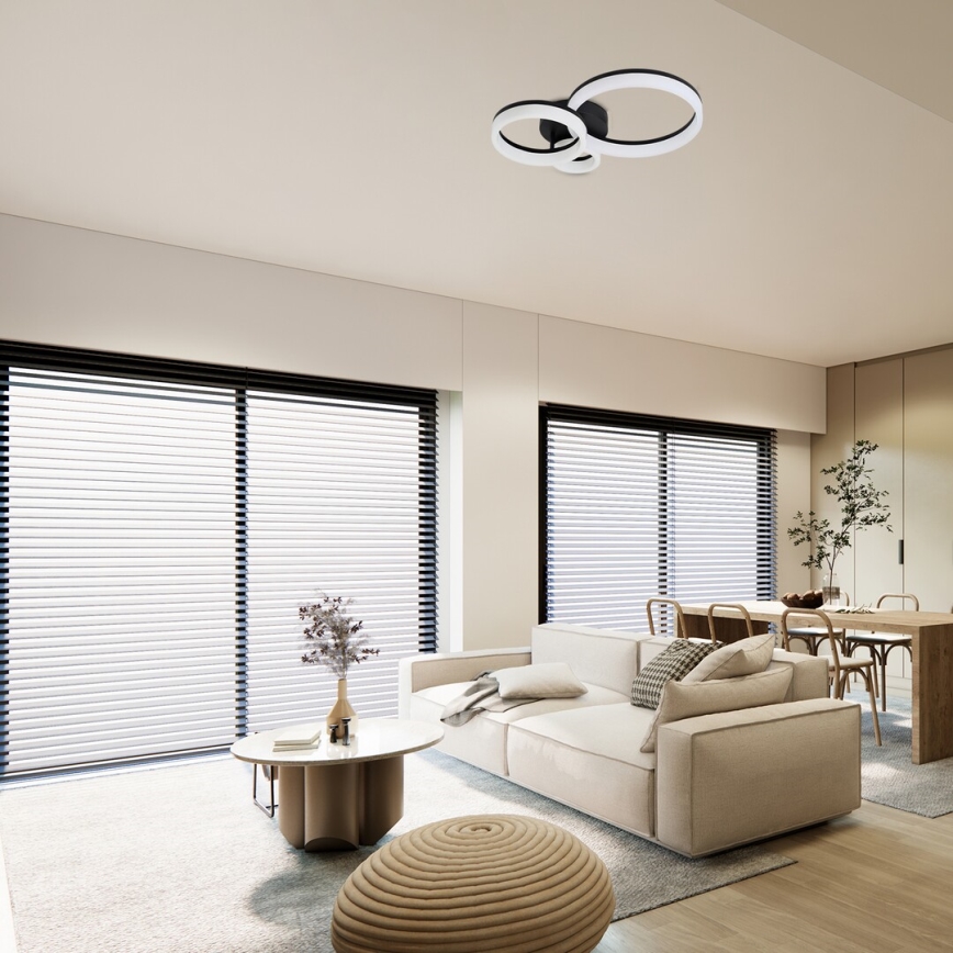 Rabalux - Φωτιστικό οροφής LED LED/24W/230V 3000/4000/6500K μαύρο