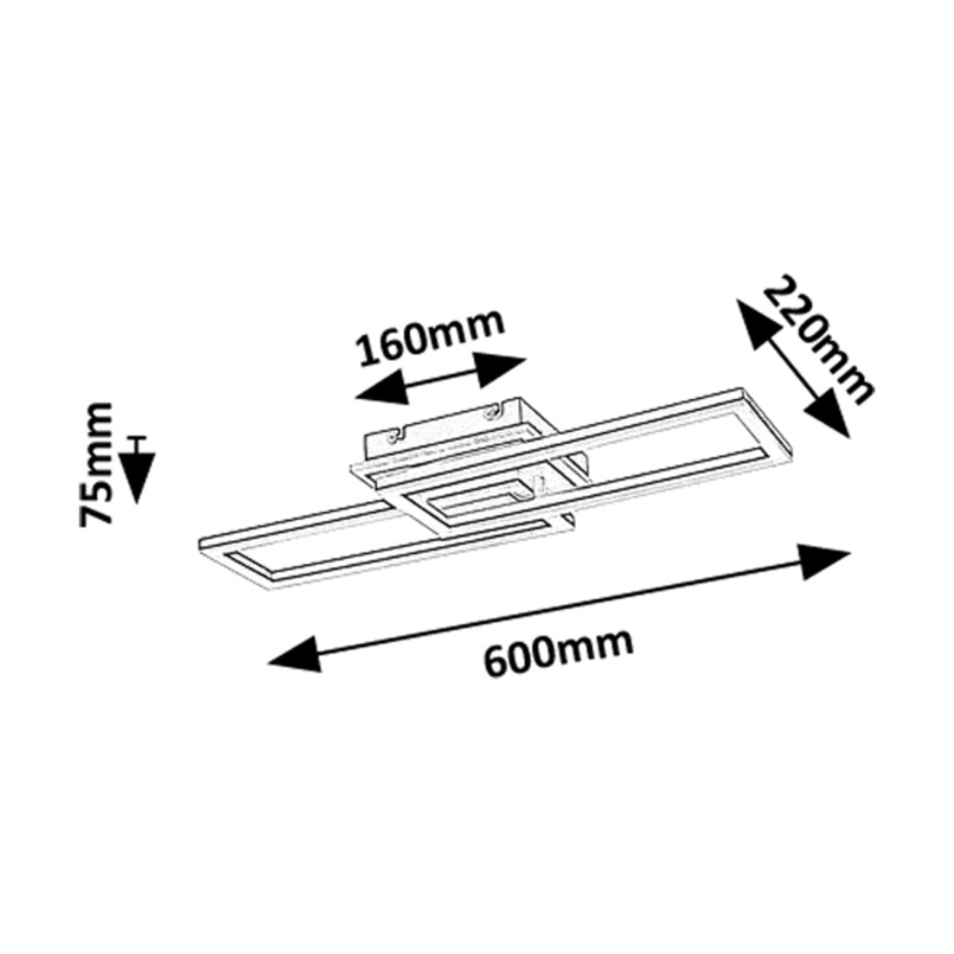 Rabalux - Ρυθμιζόμενο φωτιστικό οροφής LED/30W/230V 3000-6500K + τηλεχειριστήριο μήκους 60 cm