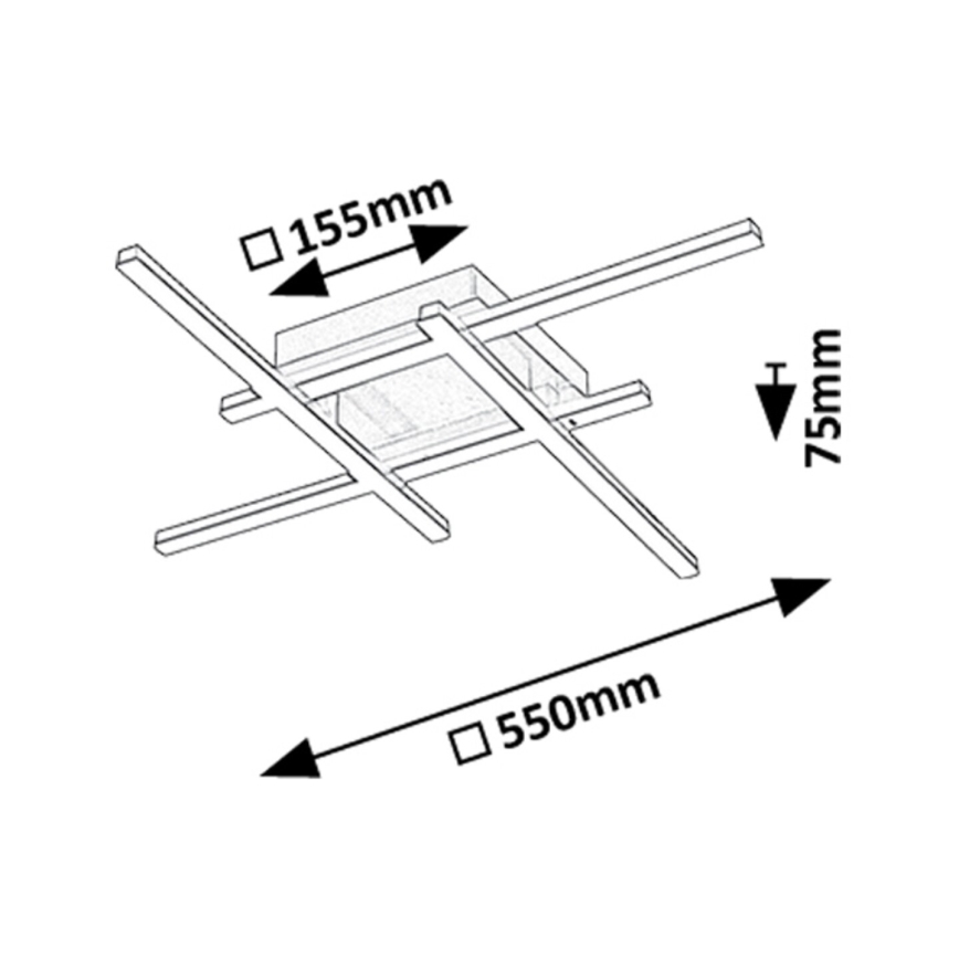 Rabalux - Φωτιστικό οροφής LED/24W/230V 4000K 55x55 cm