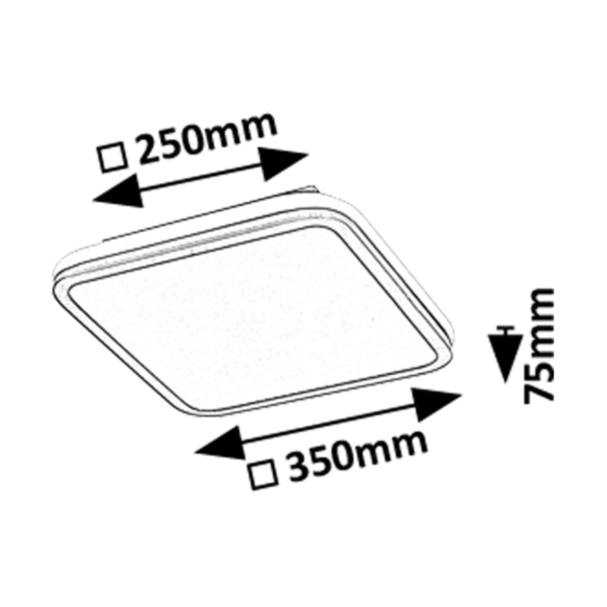 Rabalux - LED RGB dimmable φωτιστικό οροφής LED/43W/230V 3000-6500K + τηλεχειριστήριο