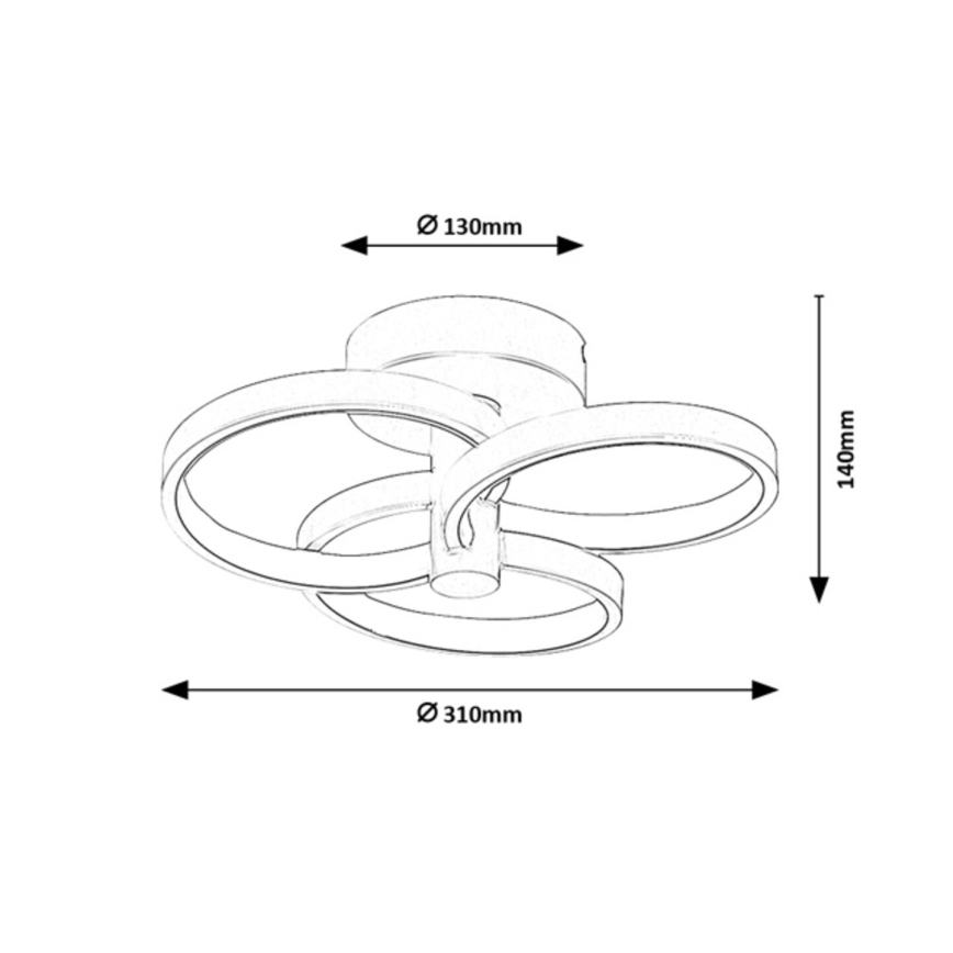 Rabalux - Ρυθμιζόμενο φωτιστικό οροφής LED 32W/230V 3000-6500K Ø 31 cm μπεζ, με τηλεχειριστήριο