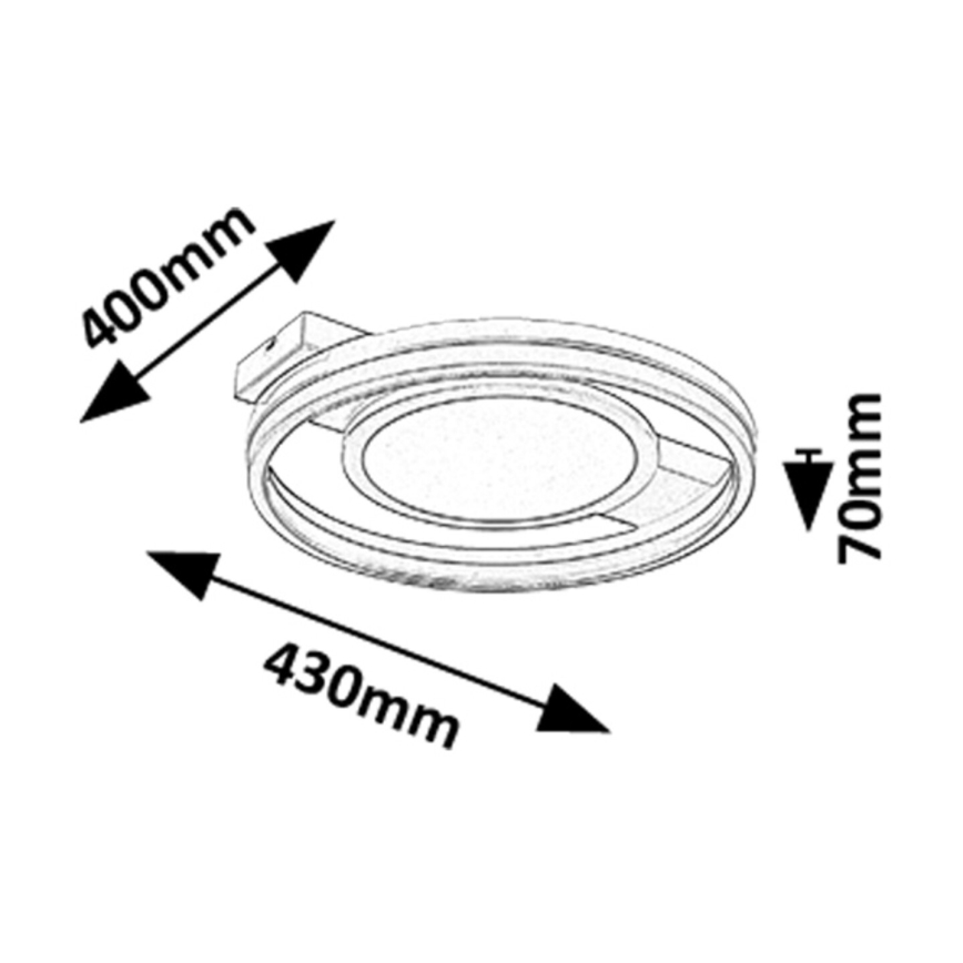 Rabalux - LED RGB dimmable φωτιστικό οροφής LED/40W/230V 3000-6500K + τηλεχειριστήριο