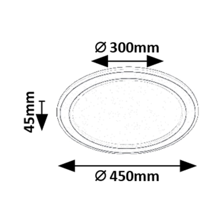 Rabalux - LED RGB dimmable φωτιστικό οροφής LED/22W/230V 3000-6500K + τηλεχειριστήριο