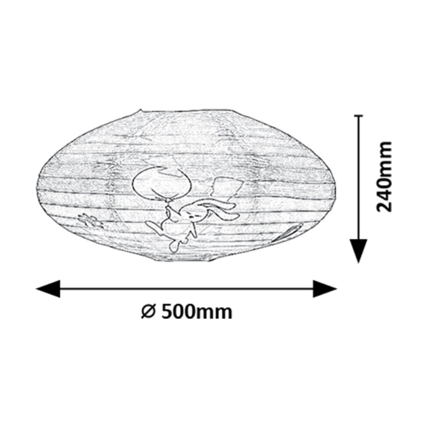 Rabalux - Παιδικό αμπαζούρ για κρεμαστό φωτιστικό οροφής max. 40W διάμετρος 50 cm