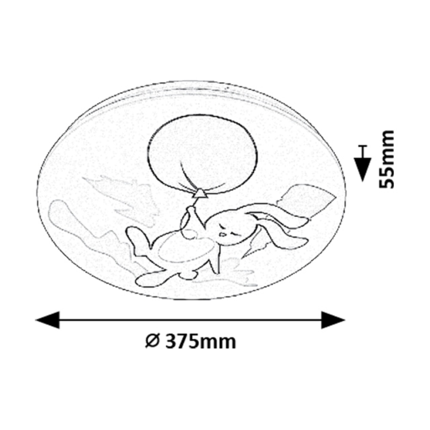 Rabalux - Παιδικό φωτιστικό οροφής LED/24W/230V 3000K διάμ. 37,5 cm