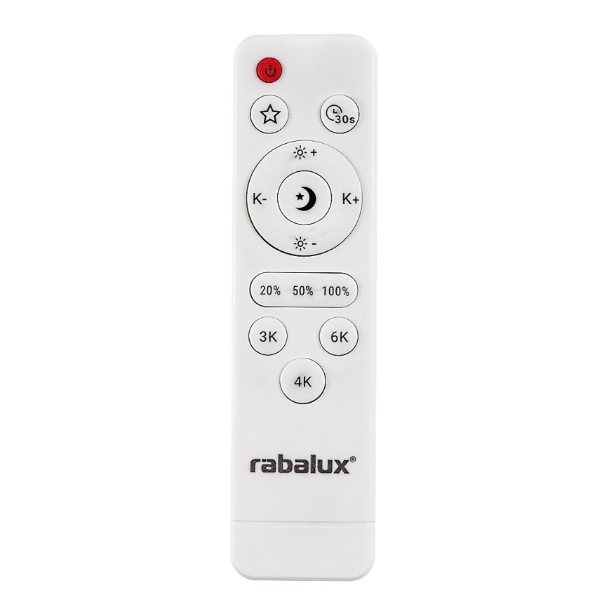 Rabalux - Ρυθμιζόμενο φωτιστικό οροφής LED/20W/230V 3000-6500K Ø 38,5 cm μαύρο + τηλεχειριστήριο
