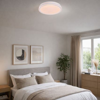 Rabalux - Ρυθμιζόμενο φωτιστικό οροφής LED, 23W/230V, 3000-6500K, διάμ. 38,5 εκ., λευκό + τηλεχειριστήριο