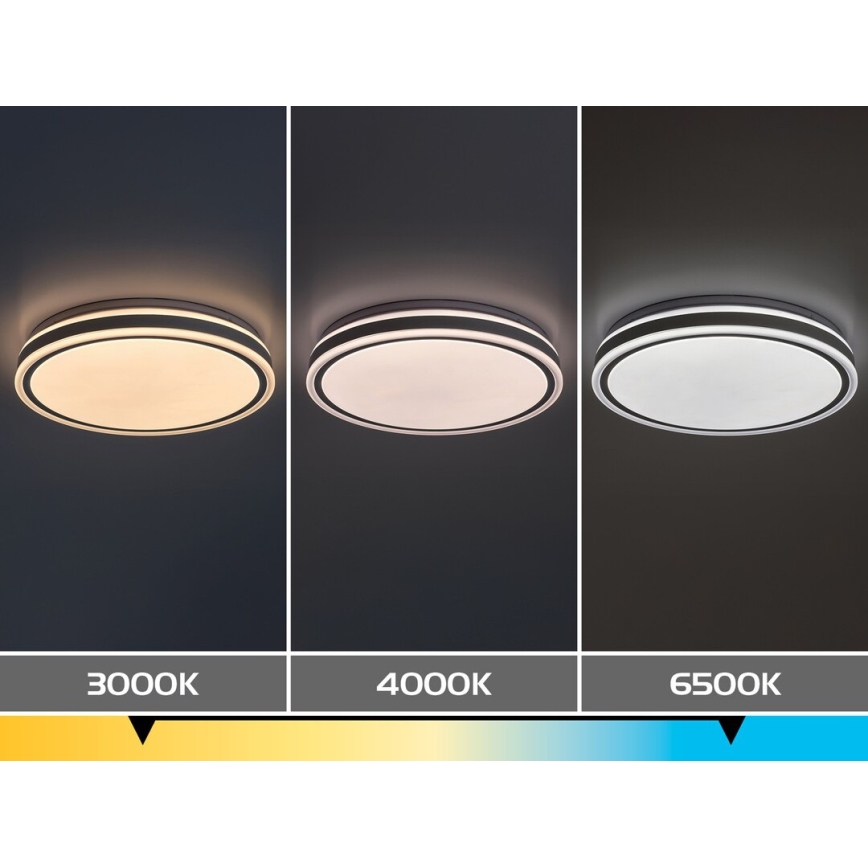 Rabalux - Ρυθμιζόμενο φωτιστικό οροφής LED, 23W/230V, 3000-6500K, διάμ. 38,5 εκ., λευκό + τηλεχειριστήριο