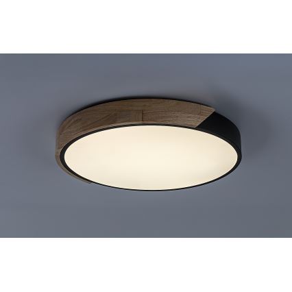 Rabalux - LED φωτιστικό οροφής LED/24W/230V 4000K μαύρο/δρυς Ø 41 εκ.