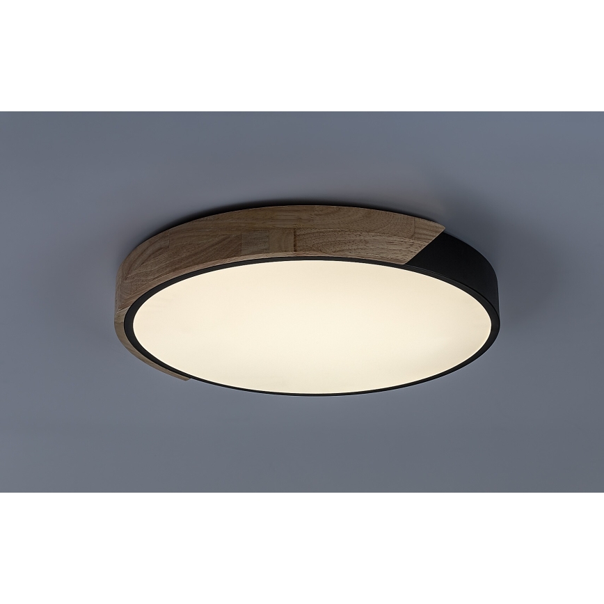 Rabalux - LED φωτιστικό οροφής LED/24W/230V 4000K μαύρο/δρυς Ø 41 εκ.