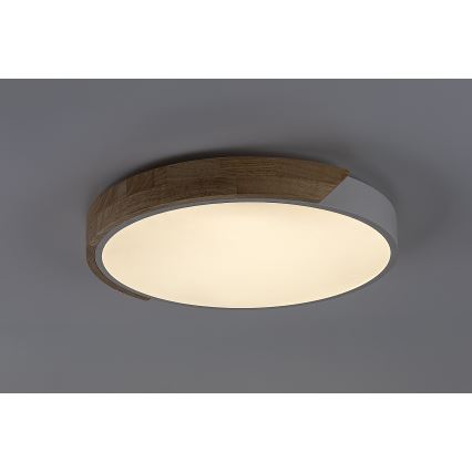 Rabalux - Φωτιστικό οροφής LED/24W/230V 3000K λευκό/δρυς διάμ. 41 cm