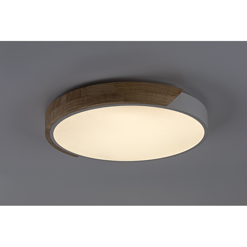 Rabalux - Φωτιστικό οροφής LED/24W/230V 3000K λευκό/δρυς διάμ. 41 cm