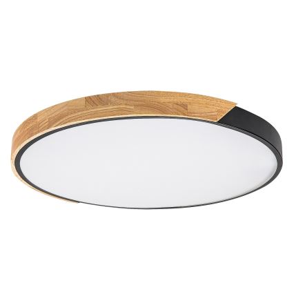 Rabalux - Φωτιστικό οροφής LED LED/42W/230V 3000/4000/6500K μαύρο/δρυς Ø 61 εκ.