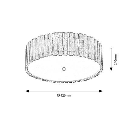 Rabalux - Φωτιστικό οροφής 3xE27/25W/230V, διάμετρος 42 cm