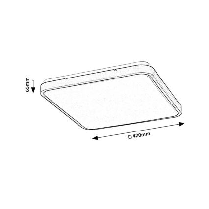 Rabalux - Φωτιστικό οροφής μπάνιου LED LED/36W/230V 3000/4000/6000K IP44 42x42 cm λευκό