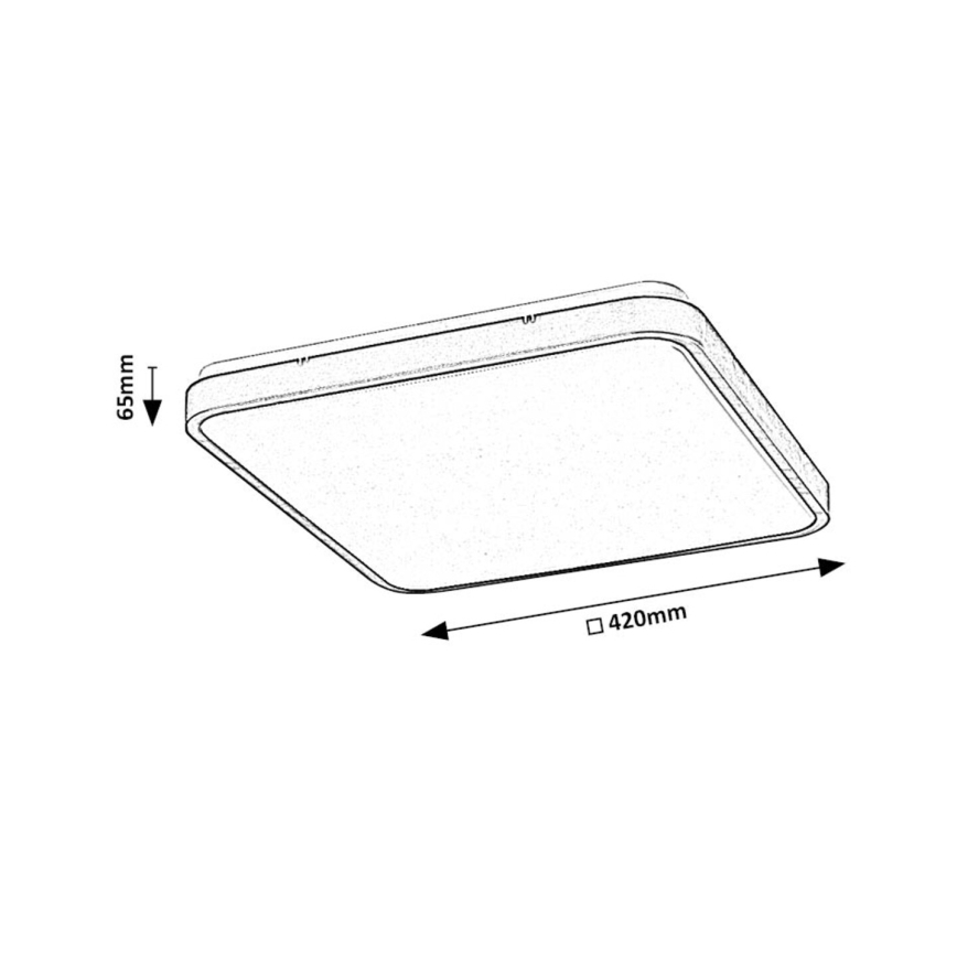 Rabalux - Φωτιστικό οροφής μπάνιου LED LED/36W/230V 3000/4000/6000K IP44 42x42 cm λευκό