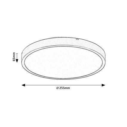 Rabalux - Φωτιστικό οροφής μπάνιου LED LED/12W/230V 3000/4000/6000K IP44 διάμετρος 25,5 cm λευκό