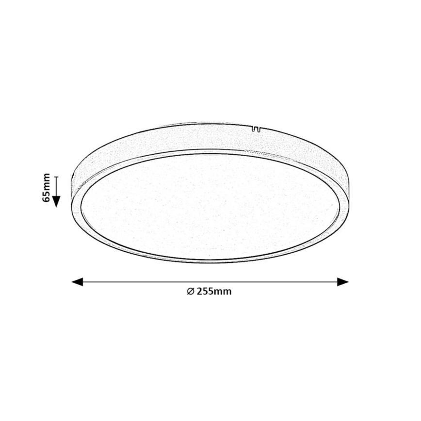 Rabalux - Φωτιστικό οροφής μπάνιου LED LED/12W/230V 3000/4000/6000K IP44 διάμετρος 25,5 cm λευκό