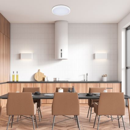 Rabalux - Φωτιστικό οροφής μπάνιου dimming LED LED/24W/230V 3000-6000K IP44 διάμετρος 35,5 cm λευκό + τηλεχειριστήριο