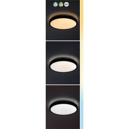 Rabalux - Φωτιστικό οροφής μπάνιου dimming LED LED/24W/230V 3000-6000K IP44 διάμετρος 35,5 cm λευκό + τηλεχειριστήριο