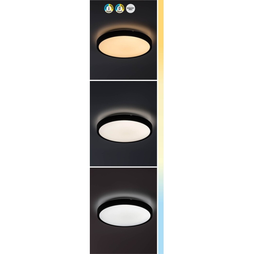 Rabalux - Φωτιστικό οροφής μπάνιου dimming LED LED/24W/230V 3000-6000K IP44 διάμετρος 35,5 cm λευκό + τηλεχειριστήριο