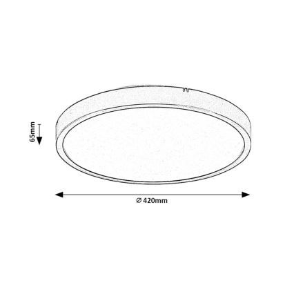 Rabalux - LED RGB Φωτιστικό οροφής μπάνιου dimming LED/36W/230V 3000-6000K Wi-Fi Tuya IP44 διάμετρος 42 cm λευκό