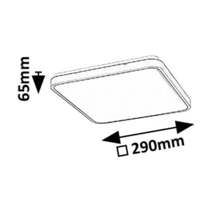 Rabalux - Φωτιστικό οροφής μπάνιου LED LED/24W/230V 3000/4000/6000K IP44 29x29 cm μαύρο