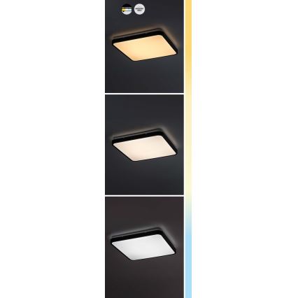 Rabalux - Φωτιστικό οροφής μπάνιου LED LED/36W/230V 3000/4000/6000K IP44 42x42 cm μαύρο