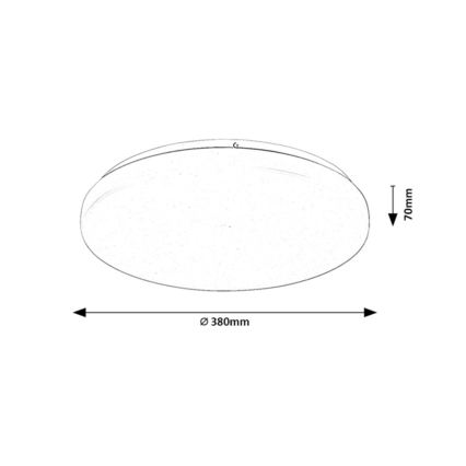Rabalux - Ρυθμιζόμενο φωτιστικό οροφής LED/34W/230V 3000-6500K, διάμ. 38 cm, με τηλεχειριστήριο