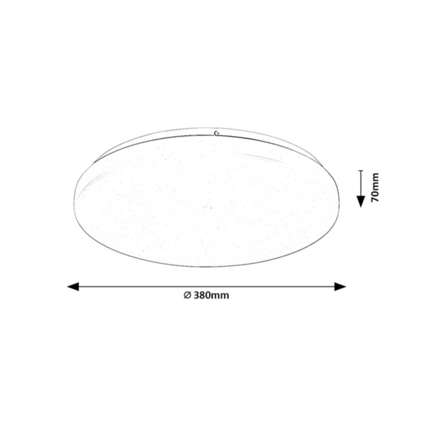 Rabalux - Ρυθμιζόμενο φωτιστικό οροφής LED/34W/230V 3000-6500K, διάμ. 38 cm, με τηλεχειριστήριο