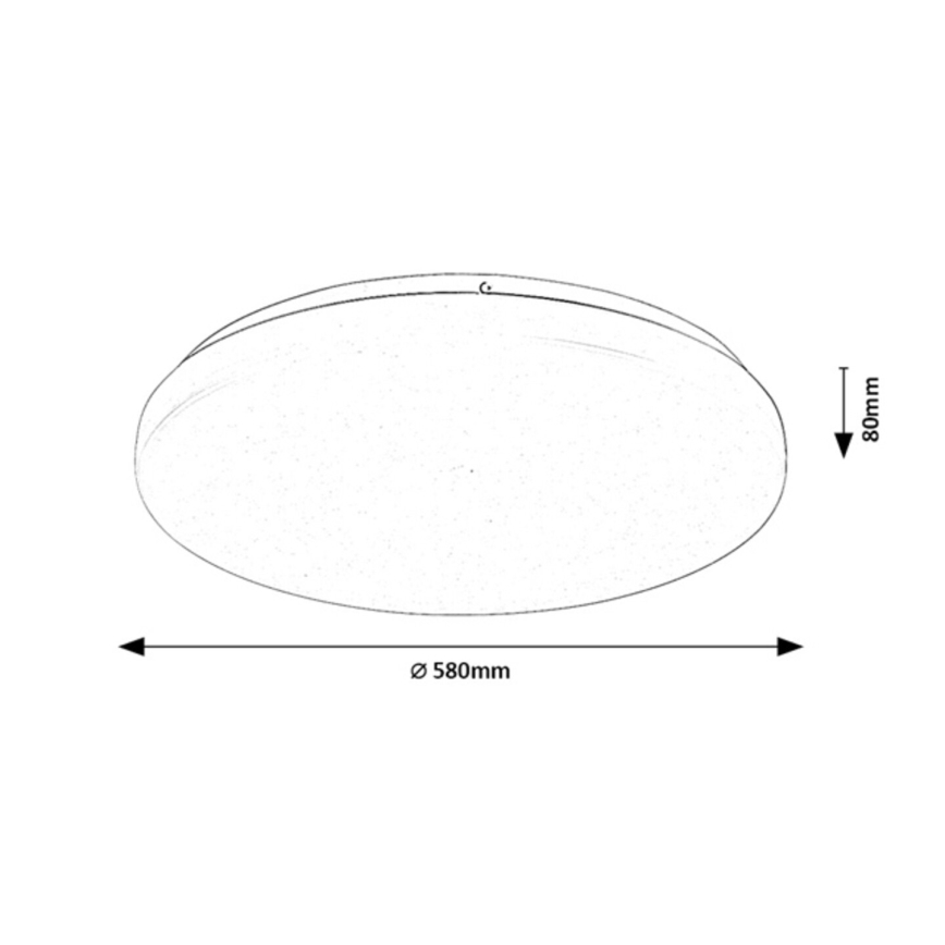 Rabalux - Ρυθμιζόμενο φωτιστικό οροφής LED/60W/230V 3000-6500K Ø58 cm + τηλεχειριστήριο
