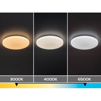 Rabalux - Ρυθμιζόμενο φωτιστικό οροφής LED/12W/230V 3000-6500K Ø 26 cm + τηλεχειριστήριο