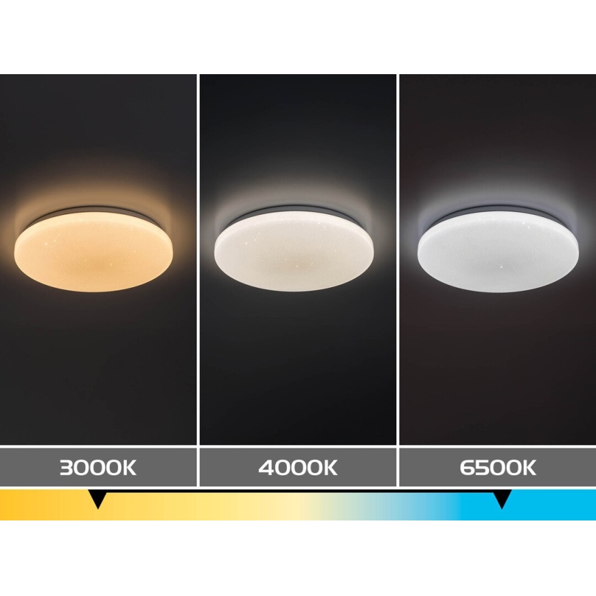 Rabalux - Ρυθμιζόμενο φωτιστικό οροφής LED/12W/230V 3000-6500K Ø 26 cm + τηλεχειριστήριο