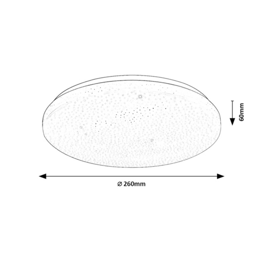 Rabalux - Ρυθμιζόμενο φωτιστικό οροφής LED/12W/230V 3000-6500K Ø 26 cm + τηλεχειριστήριο