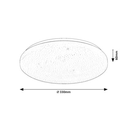 Rabalux - Ρυθμιζόμενο φωτιστικό οροφής LED/22W/230V 3000-6500K διάμ. 33 εκ. + τηλεχειριστήριο