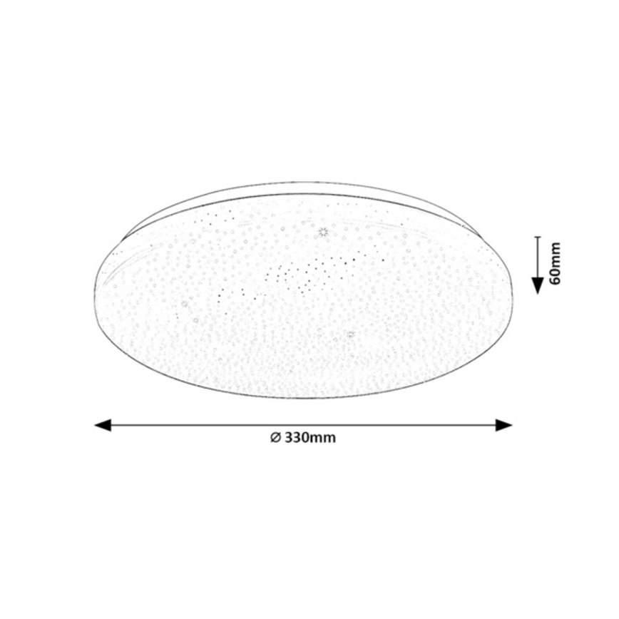 Rabalux - Ρυθμιζόμενο φωτιστικό οροφής LED/22W/230V 3000-6500K διάμ. 33 εκ. + τηλεχειριστήριο
