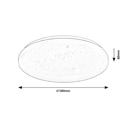 Rabalux - Ρυθμιζόμενο LED φωτιστικό οροφής LED/60W/230V 3000-6500K διάμ. 58 cm + τηλεχειριστήριο