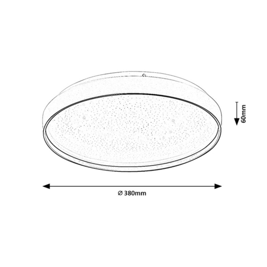 Rabalux - Ρυθμιζόμενο φωτιστικό οροφής LED, 34W/230V, 3000-6500K, διάμ. 38 εκ. + τηλεχειριστήριο