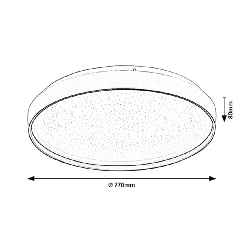 Rabalux - Ρυθμιζόμενο LED φωτιστικό οροφής LED/80W/230V 3000-6500K διάμ. 77 εκ. + τηλεχειριστήριο