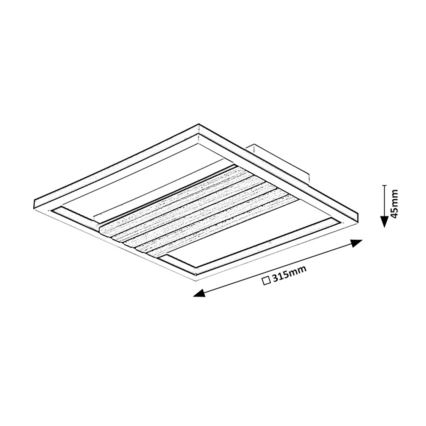 Rabalux - LED Φωτιστικό οροφής LED/26W/230V 3000/4500/6000K