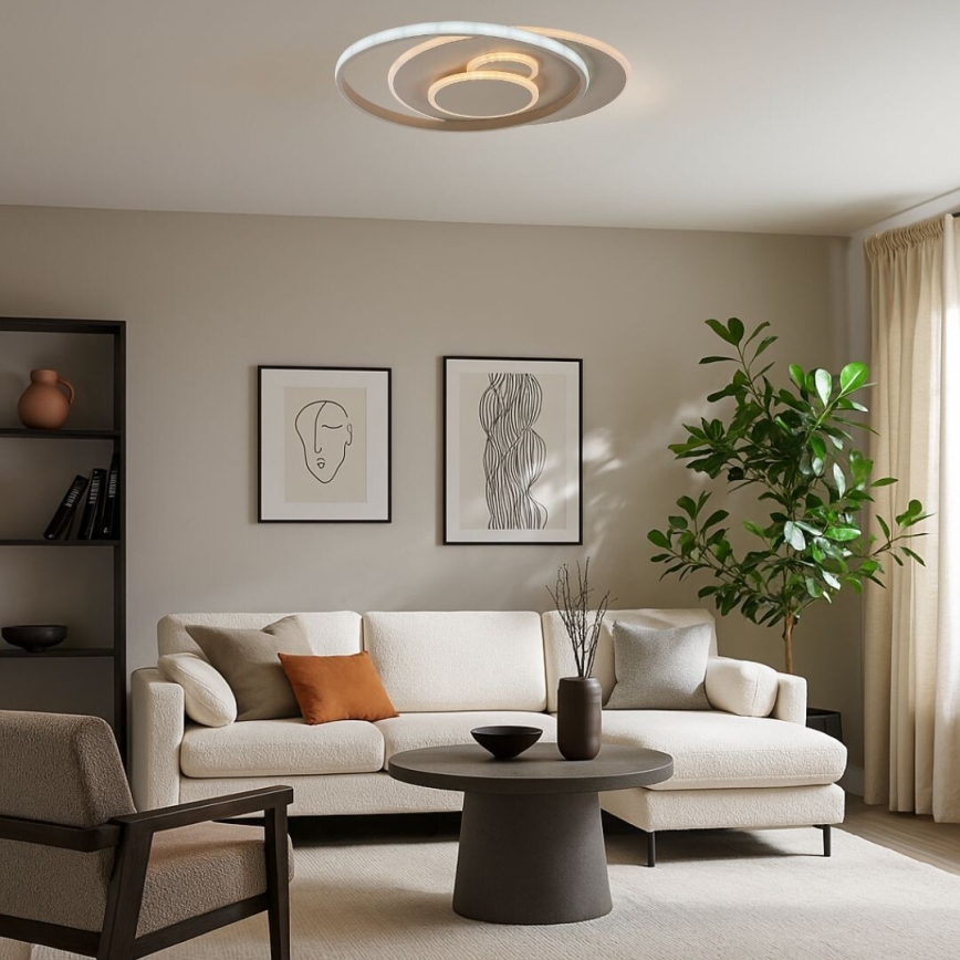 Rabalux - Ρυθμιζόμενο φωτιστικό οροφής LED/57W/230V 3000-6000K 48,5x40 cm + τηλεχειριστήριο